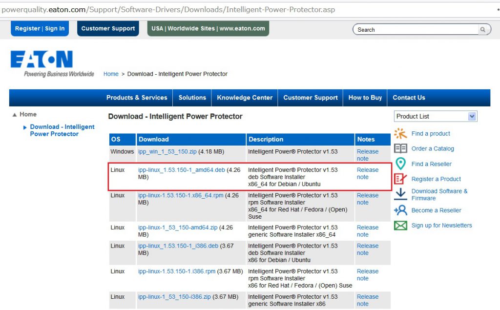 【IPP】 Ubuntu Server 18.04 LTSにEaton IPP 1.53をインストール 無停電電源装置(UPS) イートン