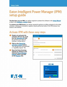 Eaton IPM2 Setup Guide (英語)